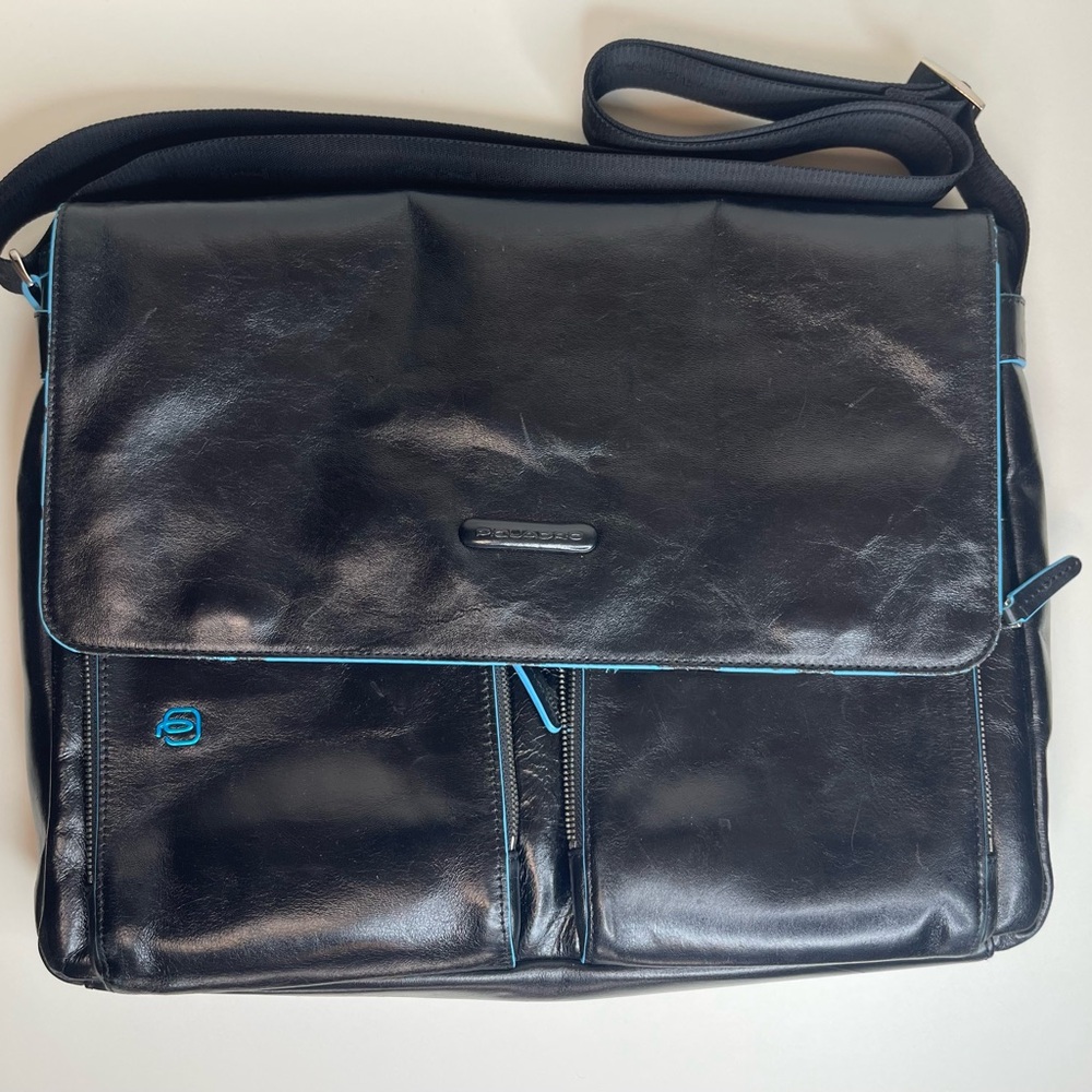 Piquadro Computer 14" Black Messenger Bag